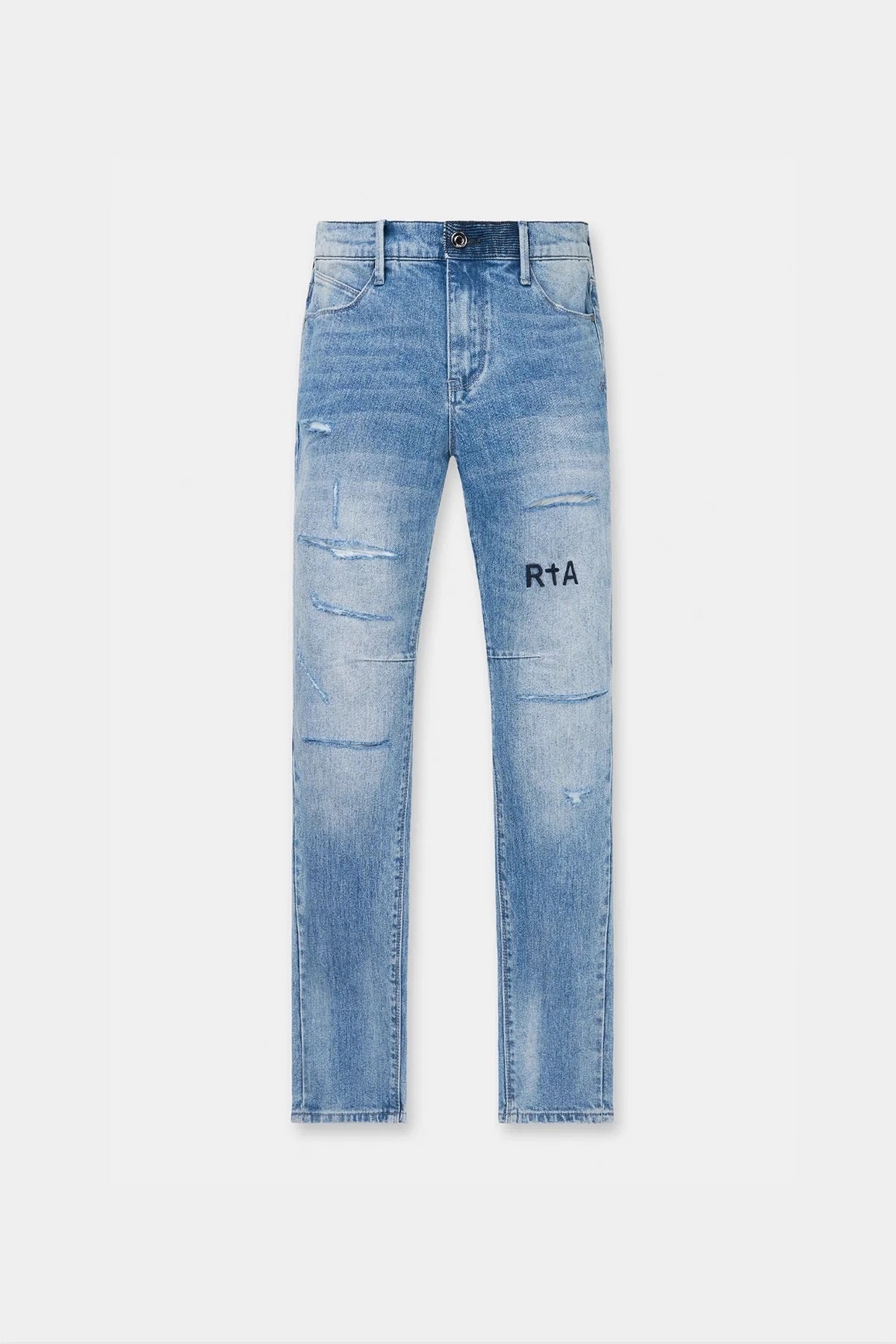 RTA BRYANT RIPPED SKINNY JEAN | DISTRESSED VINTAGE BLUE