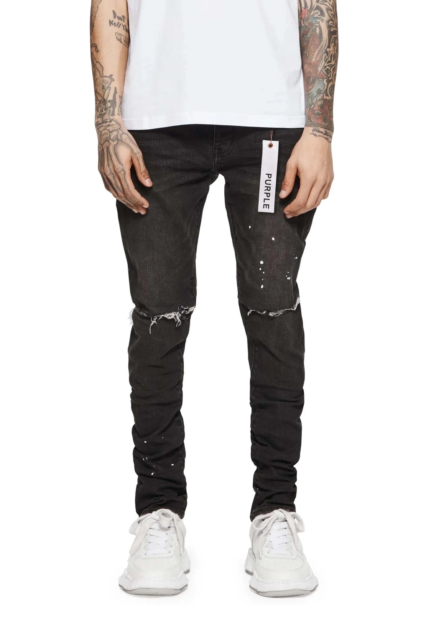 Purple Brand Jeans Black Overspray