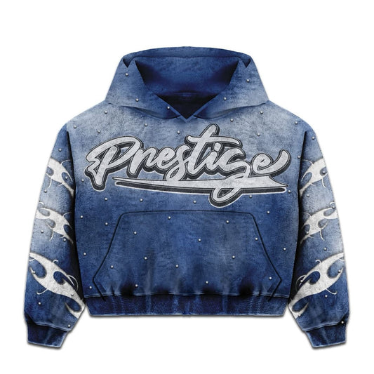 PRESTIGE BLUE Flames Hoodie