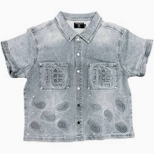 Mixed Emotion ‘Paisley’ Denim Blue Shirt