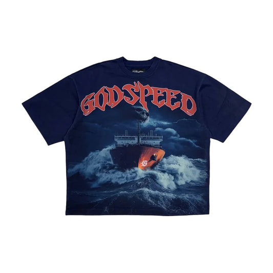 Godspeed Sea Sick Tee (Navy)
