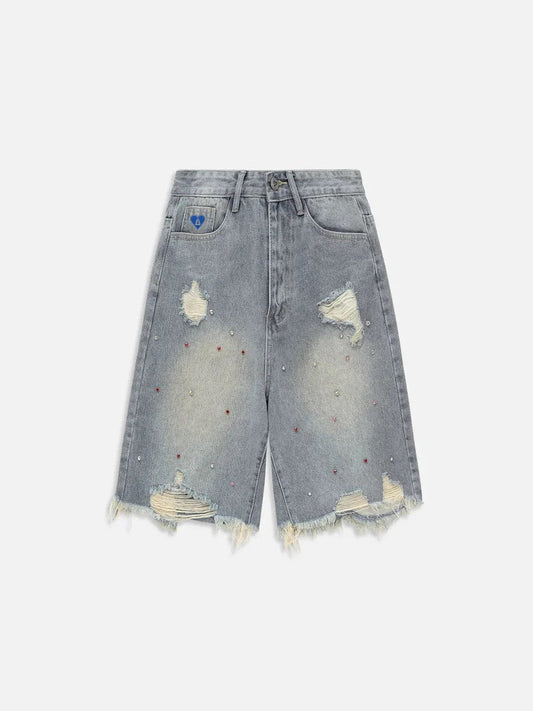 Aelfric Eden Rhinestone Application Jorts