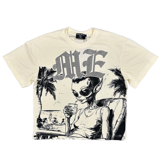 MIXED EMOTION Beach Rhinestone Tee (Beach Rhinestone Tee)