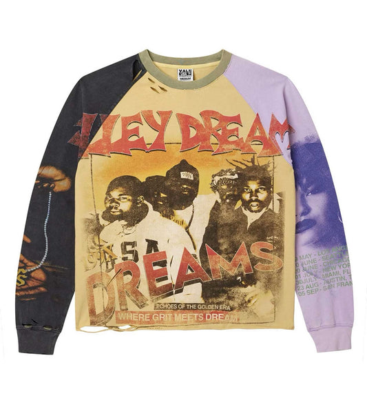 VALE FOREVER CHAMBERS CHOP N SCREW L/S TEE YELLOW