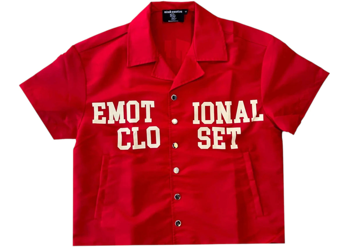 Mixed Emotion Backyard Nylon Shirt Red