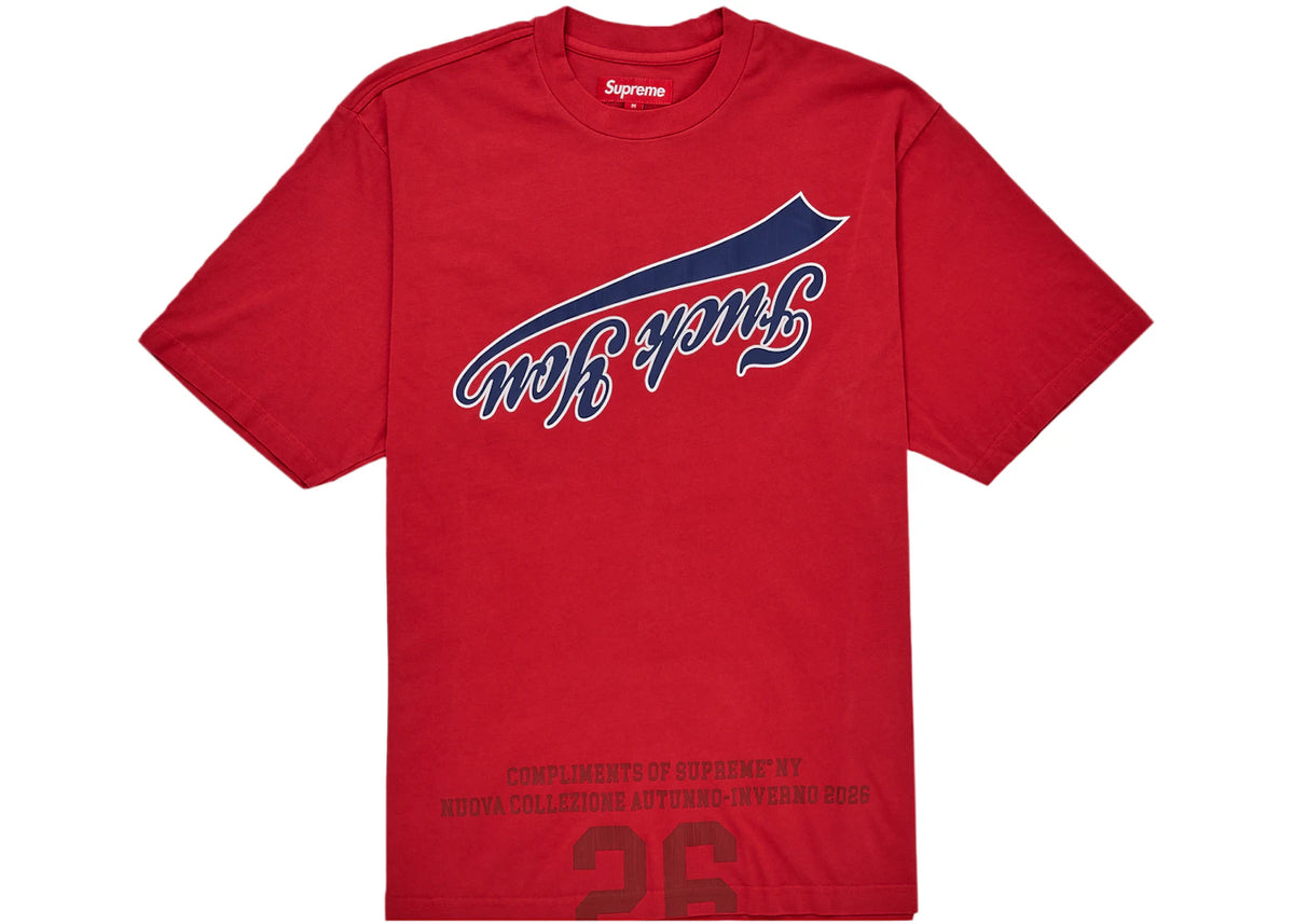 Supreme Cracked Flipped S/S Top Red