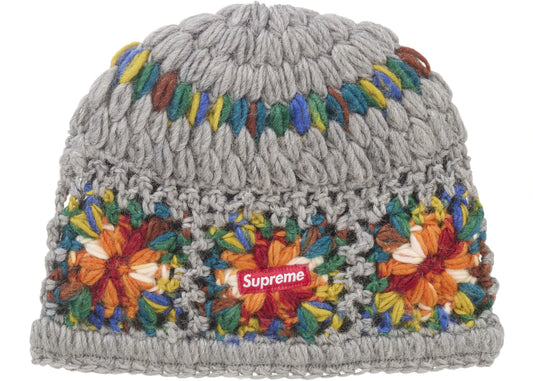Supreme Crochet Beanie (SS25) Heather Grey