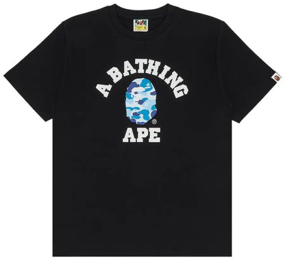 BAPE ABC Camo College Tee Black/Blue