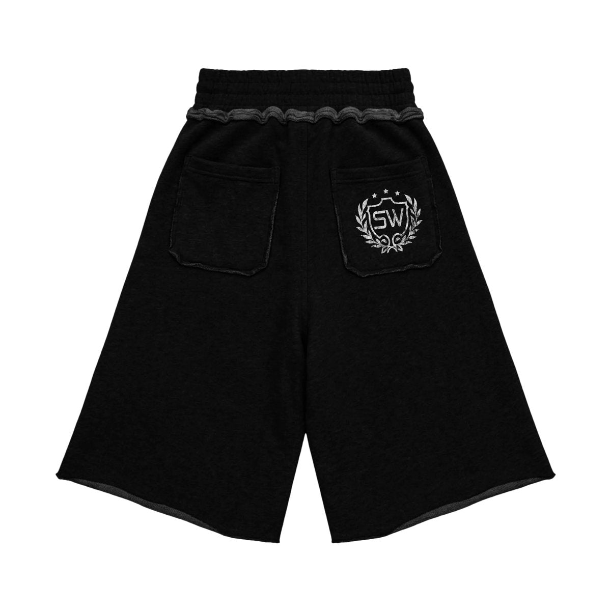 STOP WAITING VARSITY BLACK SWEATSHORT