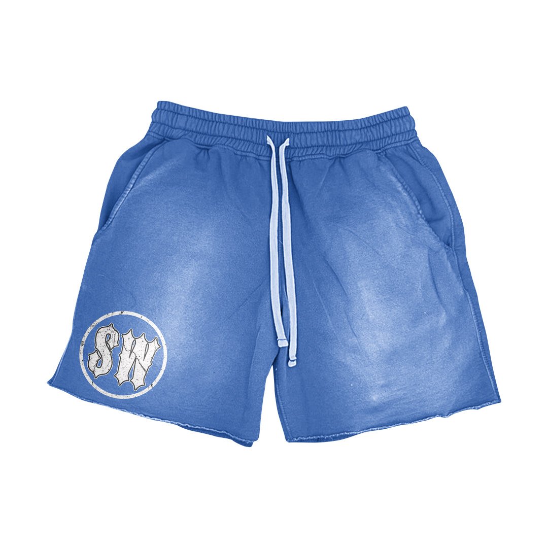 Stop Waiting Blue shorts
