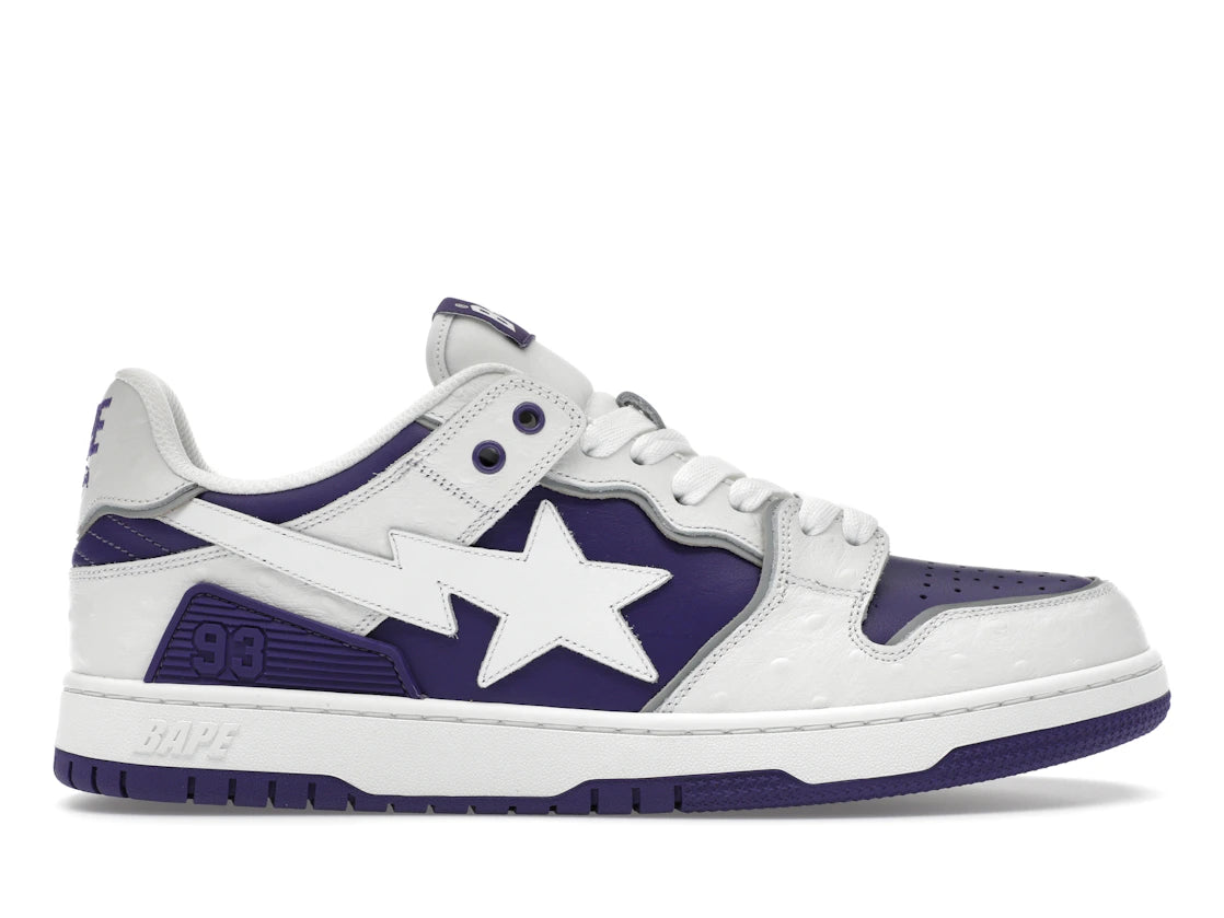 A Bathing Ape Sk8 Sta #1 Ostrich Pack White Purple