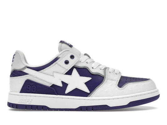 A Bathing Ape Sk8 Sta #1 Ostrich Pack White Purple