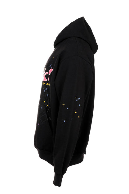 Sp5der P*NK Hoodie Black