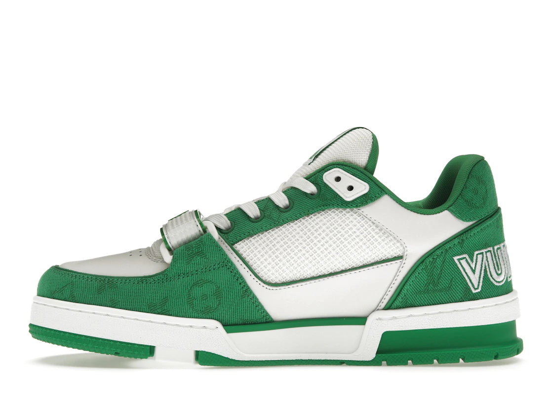 Louis Vuitton Trainer Green Monogram Denim