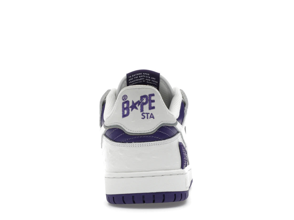 A Bathing Ape Sk8 Sta #1 Ostrich Pack White Purple