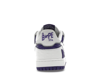 A Bathing Ape Sk8 Sta #1 Ostrich Pack White Purple