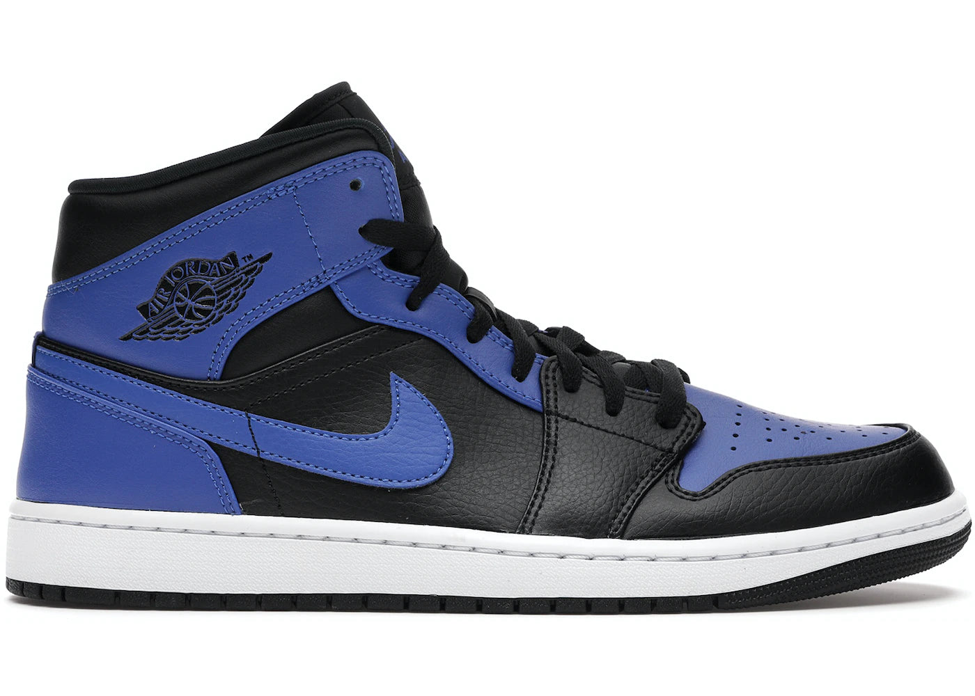 Jordan 1 Mid Hyper Royal Tumbled Leather