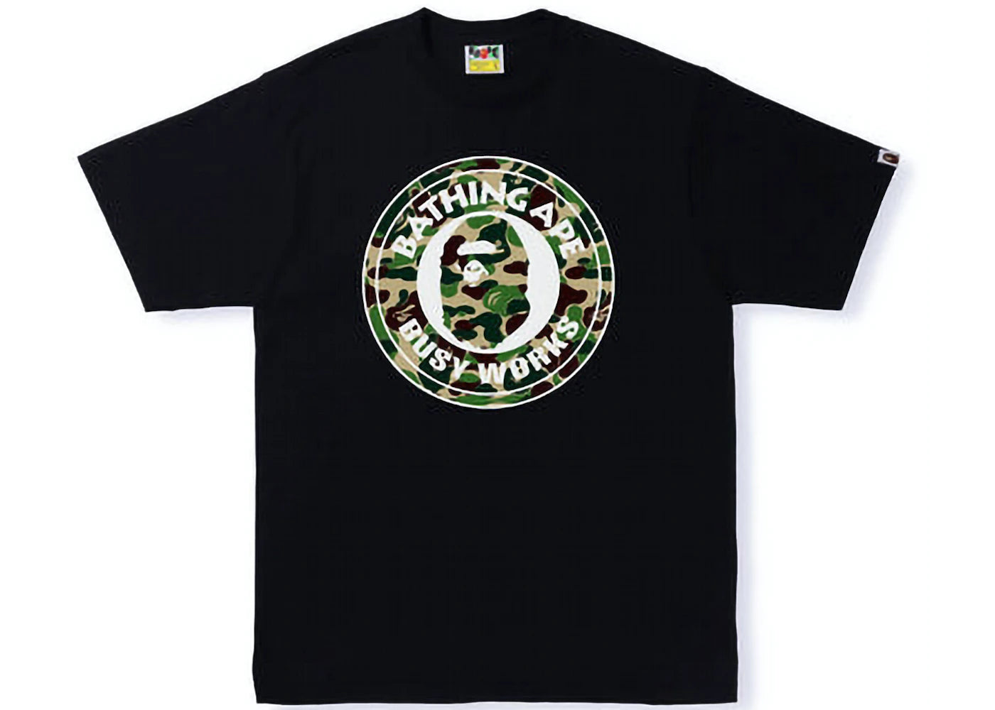 BAPE ABC Camo Single Color Busy Works Tee Black Green