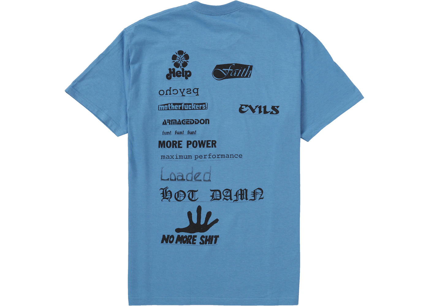 Supreme No More Shit Tee Dusty Light Royal